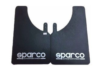 Купить Брызговики малые черные SPARCO - 375 х 235 мм мягкие 2 шт 23505 Брызговики универсальные с логотипом моделей