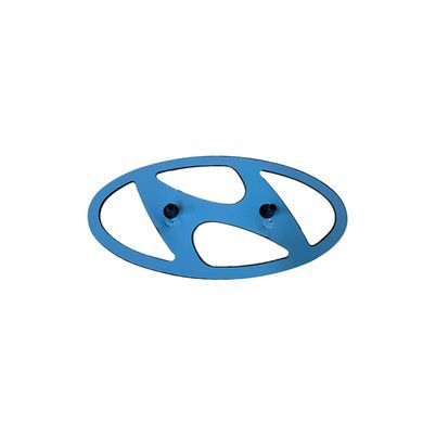 Купити Емблема Hyundai 195х96 мм (2 напрямні + скотч) Хром (Завод) 89538 Емблеми на іномарки