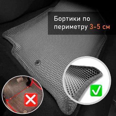 Купить 5D EVA Коврики в салон передние для Skoda Octavia Tour 1996-2010 С Бортиками и подпятником Черные 2 шт 80789 Коврики для Skoda