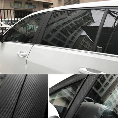 Купити Карбонова плівка 3D з мікроканалами 1.52 Метра х 10 см Чорна Матова 60400 Карбонова плівка універсальна 3D 5D 7D