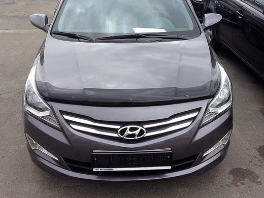 Купити Дефлектор капоту мухобійка для Hyundai Accent/Solaris 2014- 2763 Дефлектори капота Hyundai