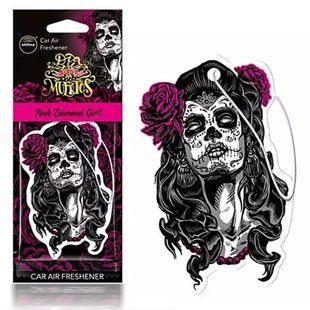 Купити Ароматизатор для авто Aroma Car Cellulose Dia De Los Muertos Pink Diamond Girl (83116) 74335 Ароматизатори підвісні