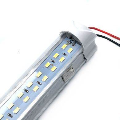Купить Подсветка салона с выключателем 24V T8 33,5 см двойная Белый свет 1 шт (3110) 57626 Подсветки - Стопы внутрисалонные