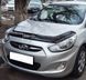 Купить Дефлектор капота мухобойка для Hyundai Accent Solaris 2010-2014 Евро Крепление (Vip Tuning) HYD20 5159 Дефлекторы капота Hyundai - 3 фото из 10