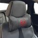 Купити Подушка на підголівник з логотипом Dodge Екошкіра 3D Кольоровий лого Чорна-Чорний кант 1 шт 91824 Подушки на підголовник - під шию