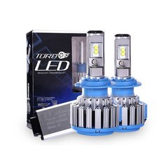 Купити LED лампи автомобільні H7 вентилятор 3600Lm Turbo Led T1/CREE/40W/6000K/IP65/8-48V 2шт 26070 LED Лампи Китай