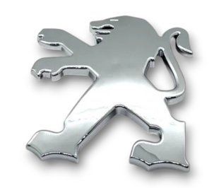 Купить Эмблема Peugeot Хром 74х82 мм (на скотче) 14010341VD 90124 Эмблемы на иномарки