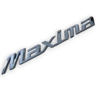 Купити Емблема напис для Nissan Maxima 201х26х19 мм на скотчі 17253 89663 Емблема напис на іномарки