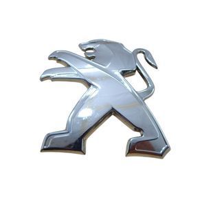 Купить Эмблема Peugeot Пластик Хром 85х92 мм (значок логотип) (Завод) 89233 Эмблемы на иномарки