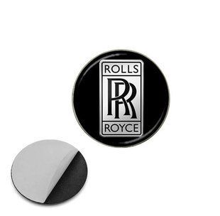Купить Наклейка с логотипом Rolls Royce для автоключей d=15 мм Пластиковая объемная (Завод) 89364 Наклейки на автомобиль