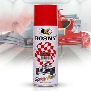 Купити Фарба Акрилова Bosny Спрей 400 мл Червона Насичена Signal Red (№23) 101097 Фарби аерозольні