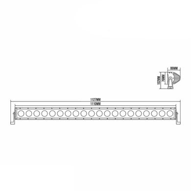 Купити Фара-LED Балка 1110*86*76mm 200W Гнута (10W*20) 10-30V COMBO BELAUTO (BOL2010СC) 8473 Балка LED