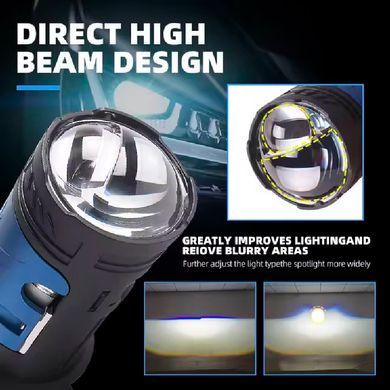 Купити LED лампи автомобільні H4 Mini 120W 13000LM 6000K 4570+4570 Module 9-30V (Лінзовані D37 мм З Оманкою Canbus) F90-Small 100320 LED Лампи PRO Лінзовані