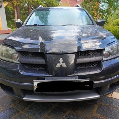 Купити Дефлектор капоту мухобійка для Mitsubishi Outlander 2001-2007 Євро Кріплення (Vip Tuning) 821 Дефлектори капота Mitsubishi