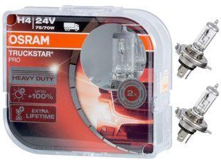 Купить Автолампа галогенная Osram Truck Star +100% H4 75/70W /24V 2 шт (64196 TSP BOX) 38385 Галогеновые лампы Osram