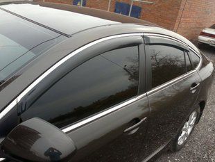 Купить Дефлекторы окон ветровики Mazda 6 2013- Combi С Хром Молдингом 36161 Дефлекторы окон Mazda