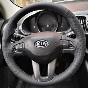 Купить Чехол Оплетка Руля для Kia Sportage 2012-2016 Кожа (Модельная Выкройка) 101020 Оплетки на Руль