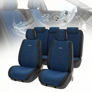 Купить Накидки для сидений Алькантара Napoli Premium комплект Синие 100688 Накидки для сидений Premium (Алькантара)