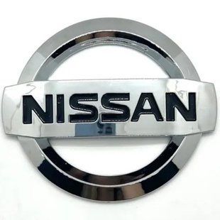 Купить Эмблема решетки задняя для Nissan Хром 105х90 мм Пластикна скотче (Завод) 88371 Эмблемы на иномарки