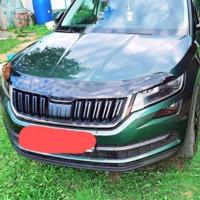 Купити Дефлектор капоту мухобійка для Skoda Kodiaq 2016- Євро Кріплення (Vip Tuning) 9198 Дефлектори капота Skoda