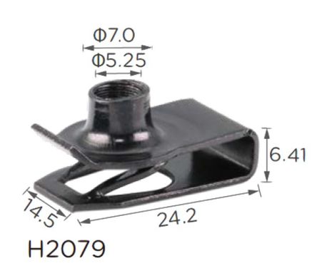 Купити Скоба під гвинт L-24, 2x14, 5 D=5 Toyota (16462)H2079) 73845 Скоба Шайба Металева