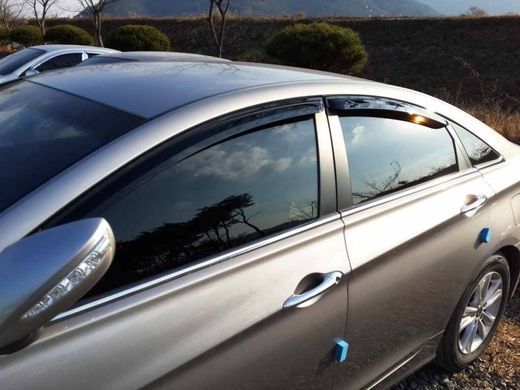 Купить Дефлекторы окон ветровики для Hyundai Elantra 2015- 4 шт (Auto Clover) 89766 Дефлекторы окон Hyundai
