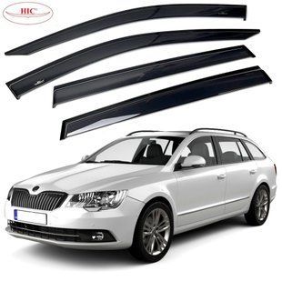 Купить Дефлекторы окон ветровики HIC для Skoda Superb 2008-2015 Оригинал (SK09) 60189 Дефлекторы окон Skoda