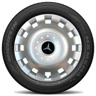 Купити Ковпак колеса з емблемою Mercedes SKS414 R16 сірий з логотипом на вибір 4 шт 21810 Ковпаки SKS модельні Туреччина