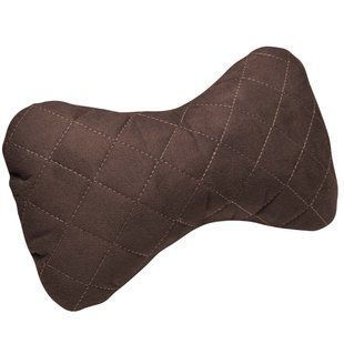 Купити Авто Подушка на підголівник Verona Premium Ромб Коричневий (Алькантара) 1 шт 85496 Подушки на підголовник - під шию
