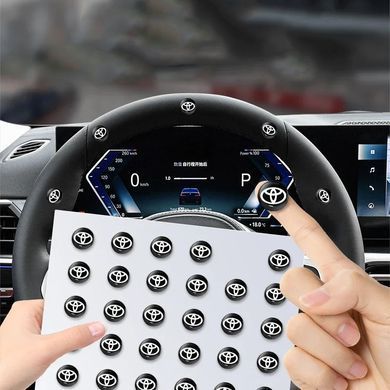 Купить Наклейка с логотипом Toyota для автоключей d=15 мм Пластиковая объемная (Завод) 89351 Наклейки на автомобиль