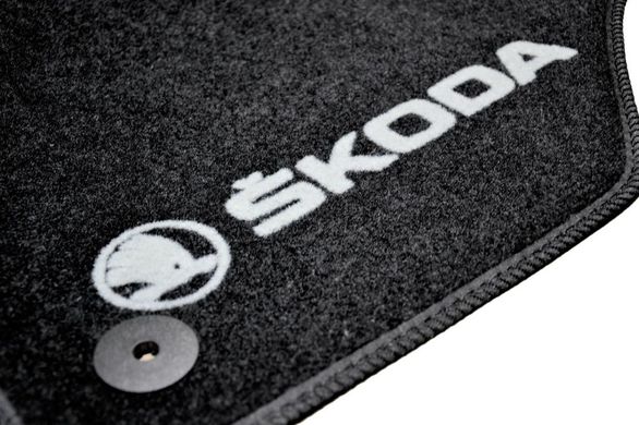 Купить Коврики в салон ворсовые для Skoda Octavia A7 2012- Черные 5 шт 33001 Коврики для Skoda