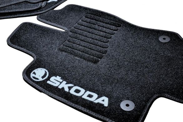 Купить Коврики в салон ворсовые для Skoda Octavia A7 2012- Черные 5 шт 33001 Коврики для Skoda