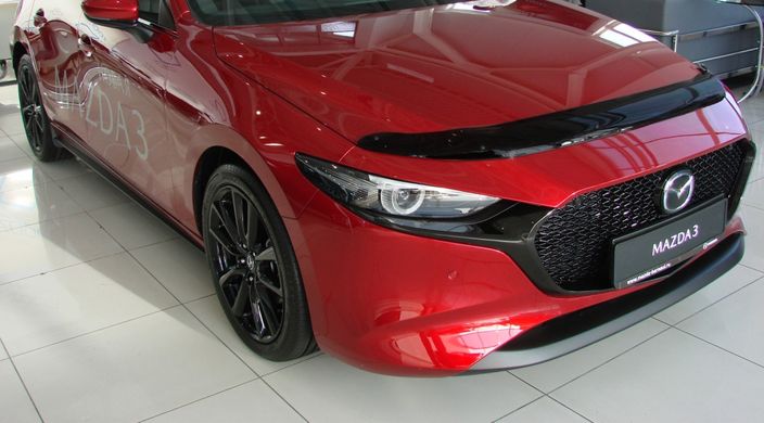 Купити Дефлектор капоту мухобійка для MAZDA 3 хб 2019- 7403 Дефлектори капота Mazda