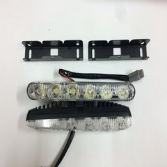 Купить Дневные ходовые огни ДХО 160x20x35 мм / 0.5W*6SMD / Линза Кристал c Фокусом Х33 / Белые 2 шт 8615 Дневные Ходовые Огни (ДХО)