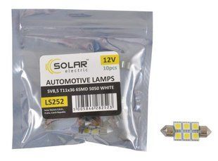 Купити Світлодіод 12V 36mm T11 6SMD 5050 білий 10шт 26038