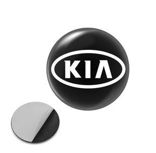 Купить Наклейка с логотипом Kia для автоключей d=15 мм Пластиковая объемная (Завод) 89352 Наклейки на автомобиль