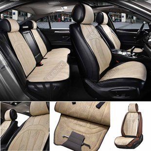 Купити Накидки для сидінь Алькантара Elegant ANCONA Бежевий Повний Комплект (700 814) 80330 Накидки для сидінь Premium (Алькантара)