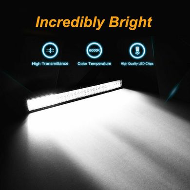 Купити Світлодіодна Балка фара LED / 438x107x73 mm / 108W / 3W*36 / 10-30V / Ближнє та Далеке світло (D-108W) 8317 Балка LED