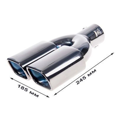 Купити Насадка на глушник Elegant Подвійна Прямокутна &Oslash; 63 х 245 мм Хром (EL 106 051) 66852 Насадки на глушник