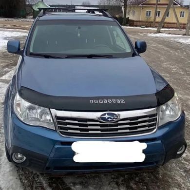 Купить Дефлектор капота мухобойка Subaru Forester 2008-2012 Евро Крепление (Vip Tuning) 6783 Дефлекторы капота Subaru