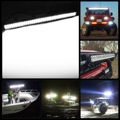 Купити Світлодіодна Балка фара LED / 438x107x73 mm / 108W / 3W*36 / 10-30V / Ближнє та Далеке світло (D-108W) 8317 Балка LED