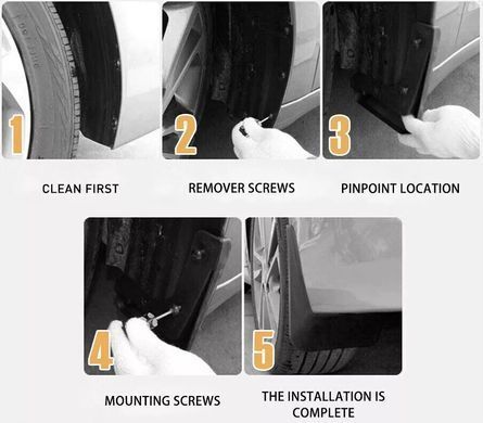 Купити Бризковики для Toyota Rav 4 2013-2016 Комплект 4 шт (BTYRV1321) 89849 Бризговики Toyota