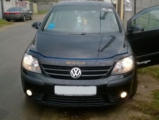 Купить Дефлектор капота мухобойка Volkswagen Golf V plus 2003-2008 (Vip Tuning) VW32 7014 Дефлекторы капота Volkswagen