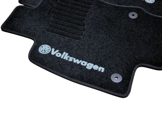 Купити килимки в салон ворсові для Volkswagen Passat 2014- B8 седан / Чорні 33345 Килимки для Volkswagen