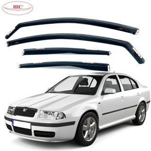 Купити Дефлектори вікон вітровики HIC для Skoda Octavia A4 Tour 1997-2012 Liftback Оригінал (SK03) 60531 Дефлектори вікон Skoda