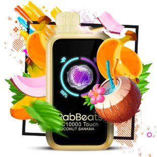Купить RabBeats (ЕІf Ваг) RC 10000 Touch Coconut Banana (Кокос Банан) 75003 Одноразовые системы