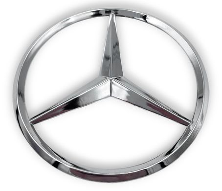 Купить Эмблема Mercedes-Benz Хром Пластик D89 мм на двухстороннем скотче 17853 88519 Эмблемы на иномарки