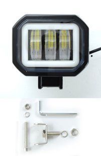 Купить Светодиодная дополнительная LED фара 95х73х60 mm / 30W / 10Wх3 / Линза с ДХО 10-30V / 1 шт 10067 Дополнительные LЕD фары