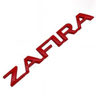 Купити Емблема напис ZAFIRA Зафіра 145х18 мм Червона (Завод) 88941 Емблема напис на іномарки