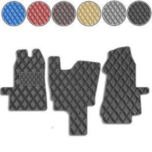 Купити Килимки у салон для Ford Transit МК6 2006-2013 Екошкіра с подпятником 3 шт (Rombus) 70518 Килимки для Ford
